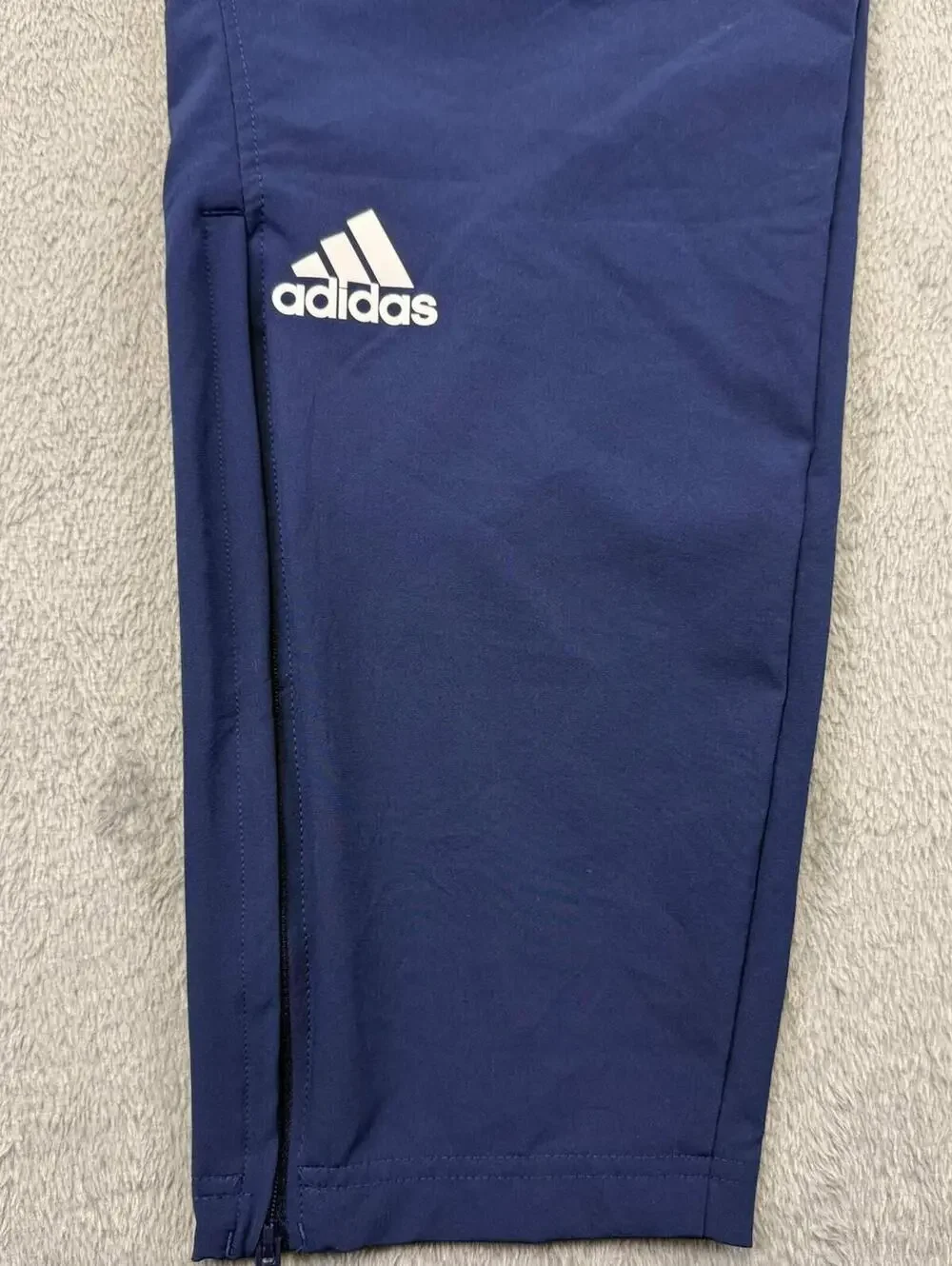 Adidas Men's Blue Regular Fit Trackpants w/ USA Flag